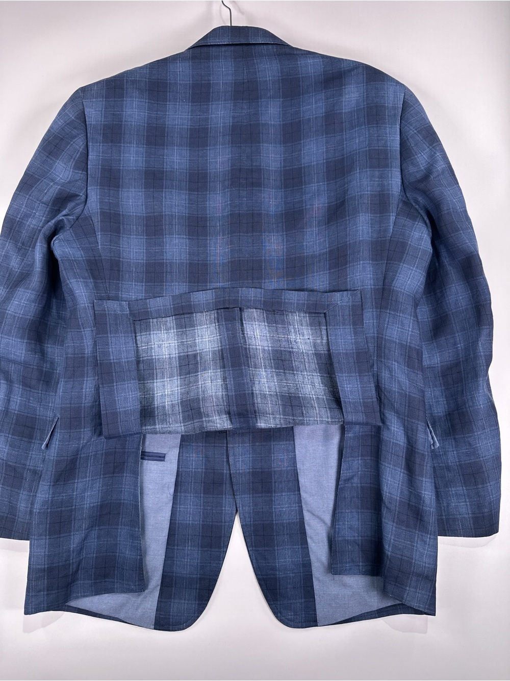Lauren Ralph Lauren Men's Linen Plaid Blazer Sport Coat Blue 38R - Picture 4 of 13